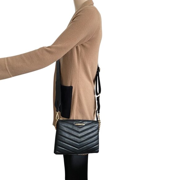 Aldo Kosygin Black Quilted Crossbody Evening Chain Bag - Picture 11 of 14